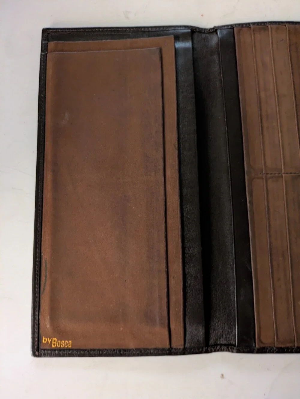 Bosca Brown Leather Wallet Long